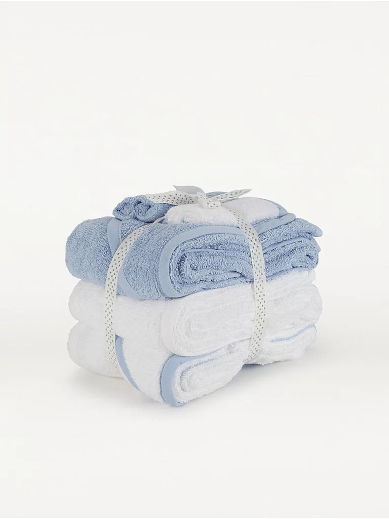 Blue Towels and Flannel Set