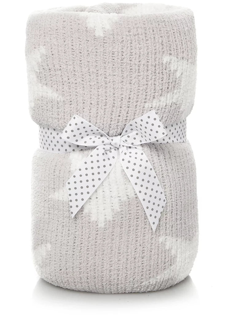 Star Chenille Baby Shawl - 100cm x 70cm