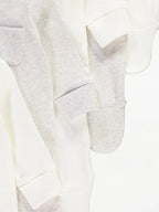 Ribbed Pocket Zip Fasten Sleepsuits 7 Pack