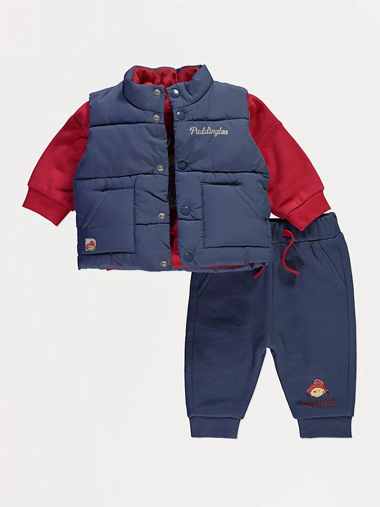 Paddington Bear Navy Gilet Sweatshirt and Joggers Outfit