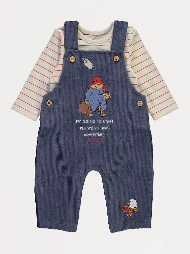 Paddington Bear Dungaree and Bodysuit Outfit