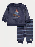 Paddington Bear Navy Long Sleeve Fleece Pyjamas
