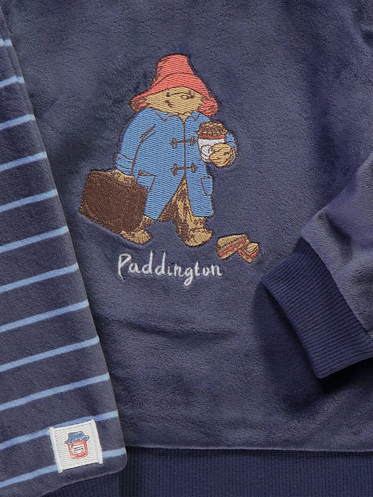 Paddington Bear Navy Long Sleeve Fleece Pyjamas