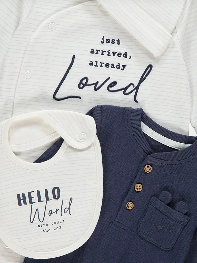 Hello World 5 Piece Baby Starter Set