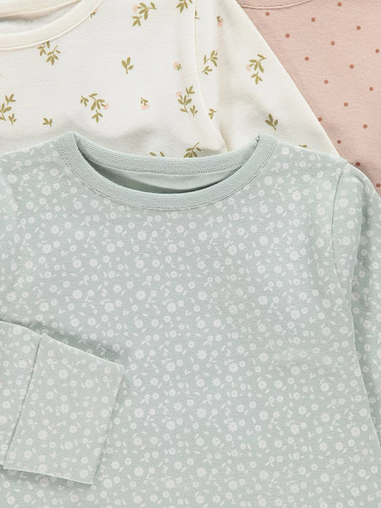Pastel Floral Long Sleeve Pyjamas 3 Pack