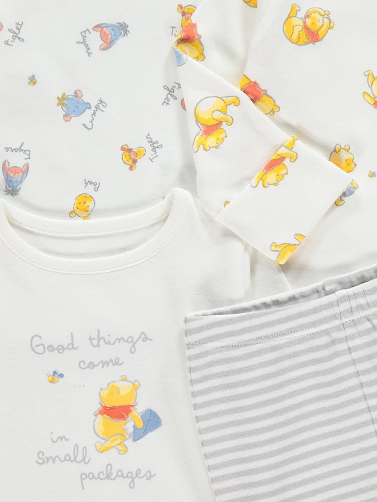 Disney Winnie the Pooh White Pyjamas 3 Pack