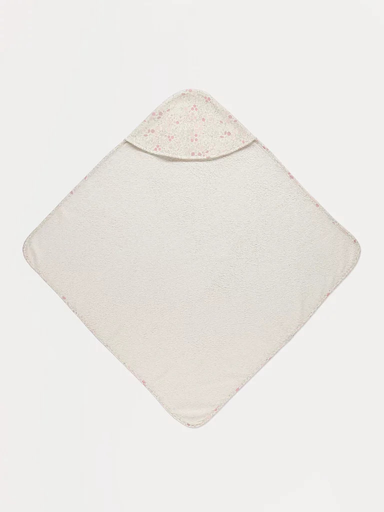 Neutral Ditsy Floral Hooded Towel