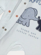 Set od 3 Spilhozne - Blue Mummy Daddy Animal Sleepsuits