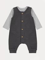 Grey Checkerboard All in One and Bodysuit Outfit