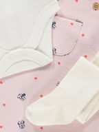 Disney Minnie Mouse Pinafore Bodysuit and Tights Outfit