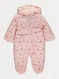 Skafander - Disney Bambi Pink Padded Fleece Lined Snowsuit