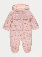 Skafander - Disney Bambi Pink Padded Fleece Lined Snowsuit