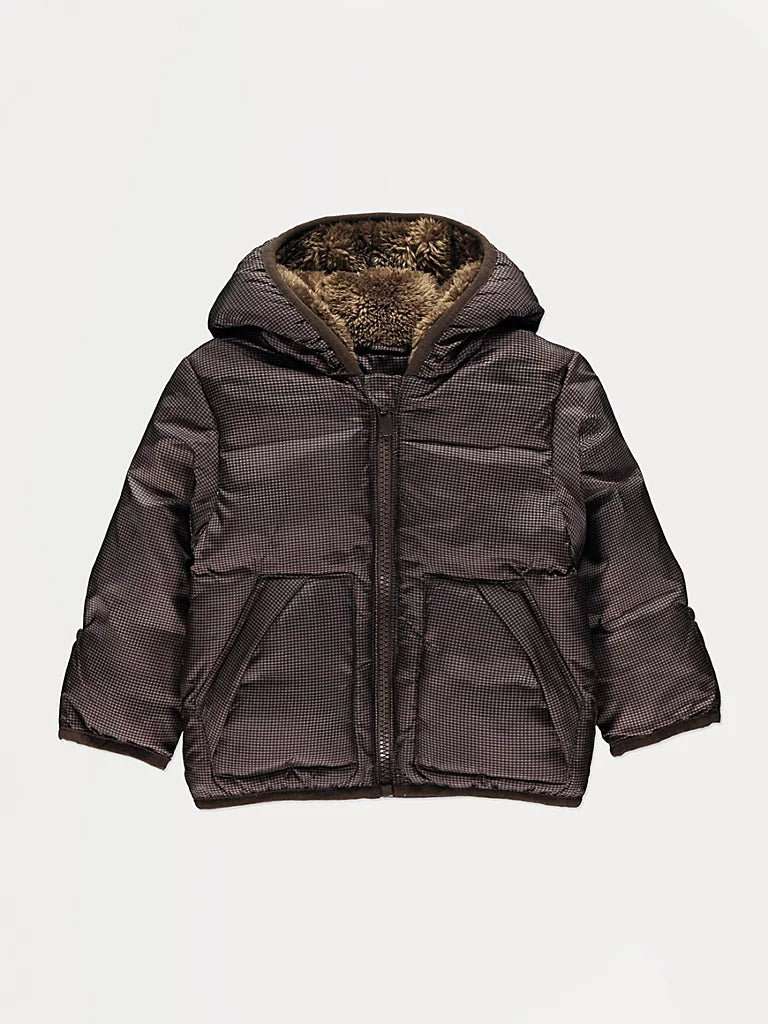 Jakna - Brown Check Padded Coat