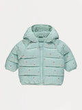 Mint Cherry Padded Hooded Coat
