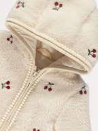 Jakna - Cream Cherry Embroidered Borg Jacket