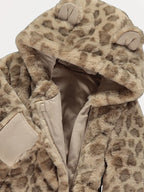 Skafander - Animal Print Faux Fur Hooded Snowsuit