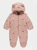 Skafander - Pink Embroidered Borg Snowsuit
