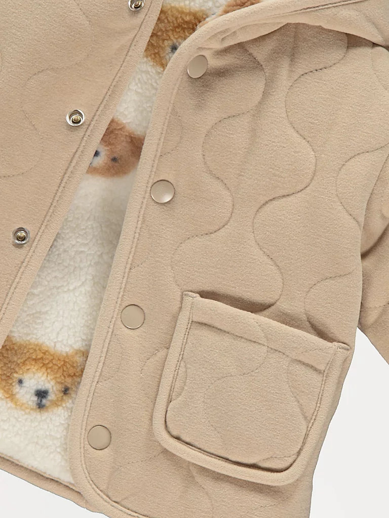Bear Reversible Borg Fleece Coat