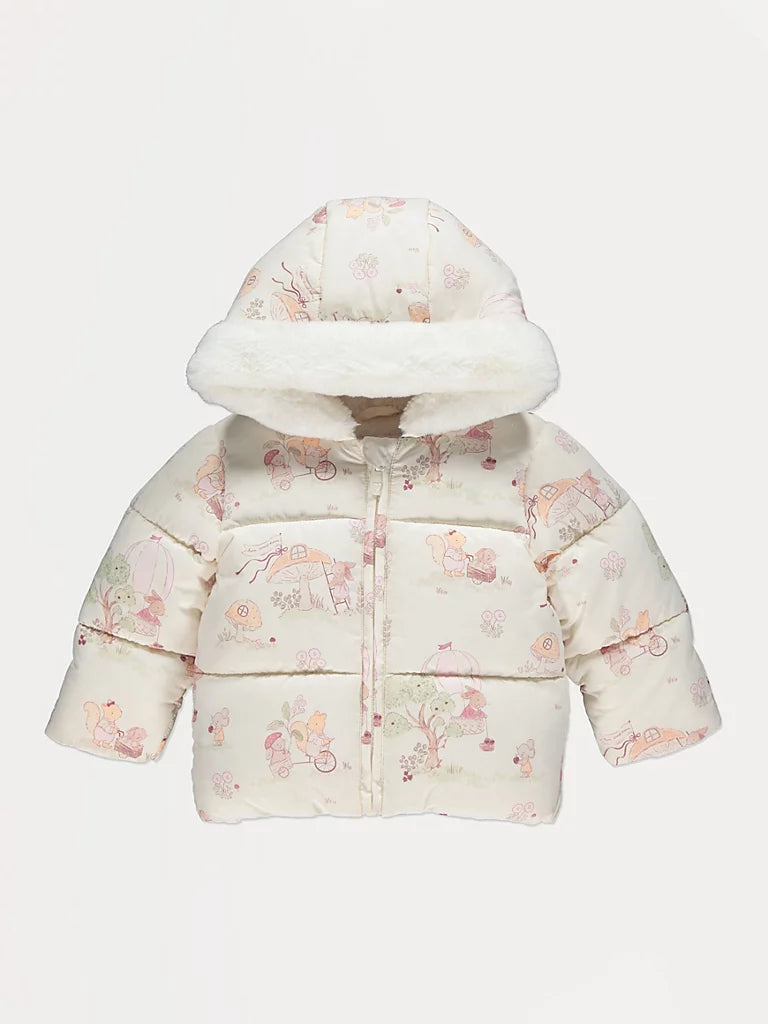 Jakna - Cream Mouse Garden Padded Coat