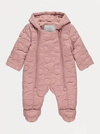 Skafander - Pink Cherry Quilted Hooded Snowsuit
