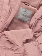 Skafander - Pink Cherry Quilted Hooded Snowsuit
