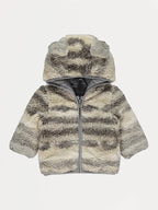 Jakna - Abstract Print Hooded Borg Fleece Jacket