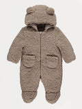 Skafander - Light Brown Borg Hooded Pramsuit