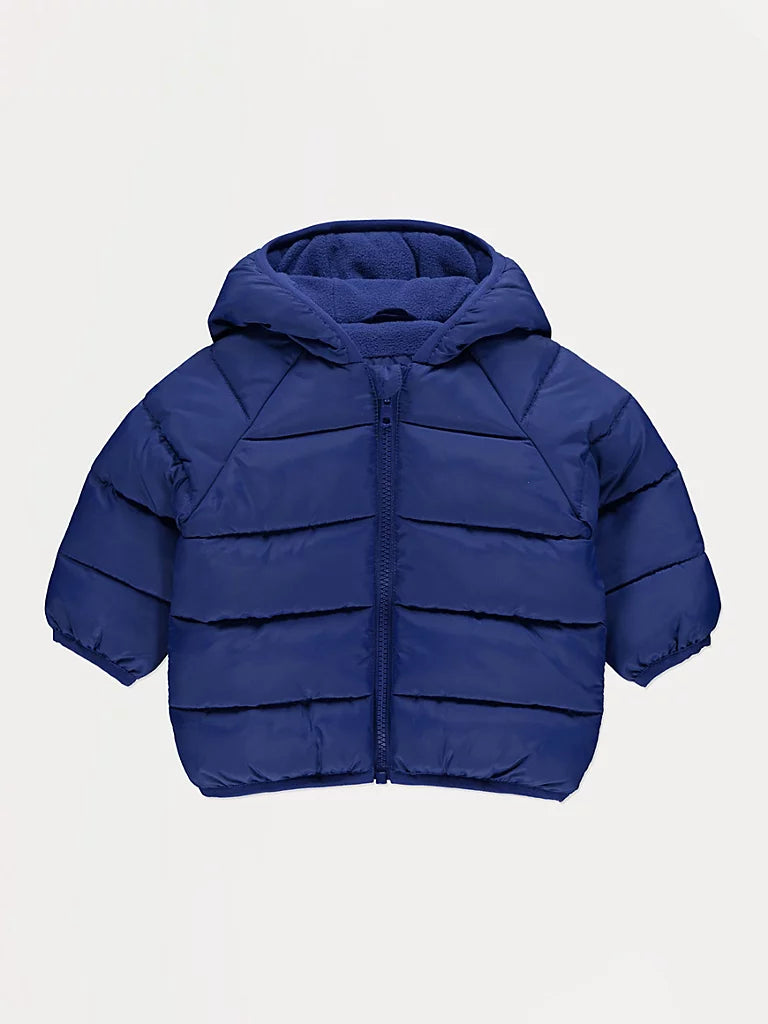 Jakna - Blue Padded Hooded Coat