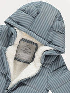 Skafander - Blue Striped Hooded Snowsuit