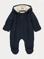 Skafander - Navy Borg Fleece Lined Quilted Snowsuit