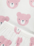 White Teddy Bear Fleece Pyjamas