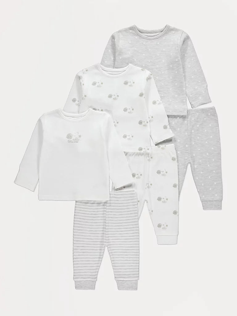 Moon and Stars Pyjamas 3 Pack