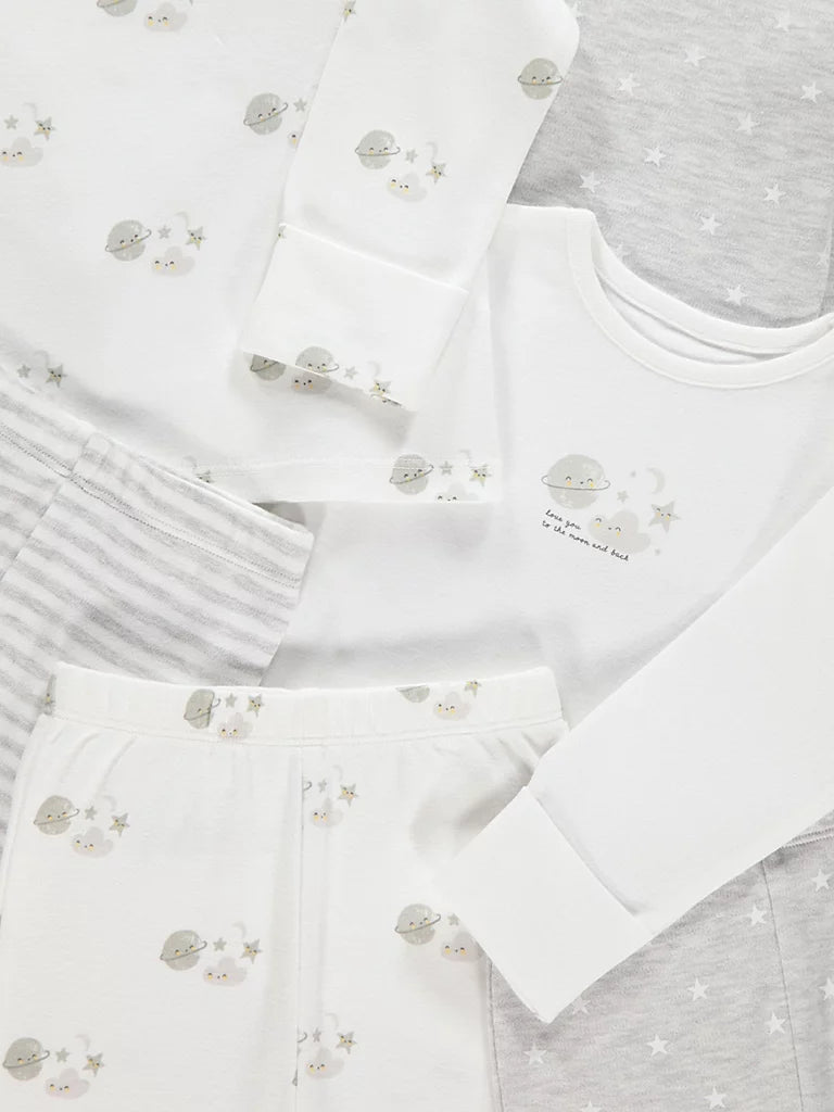 Moon and Stars Pyjamas 3 Pack