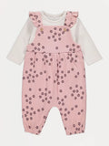 Pink Flower Dungarees and Bodysuit Outfit