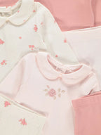 Set od 3 bodija i 3 pantalona - Pink Collared Bodysuits and Leggings Outfits 3 Pack