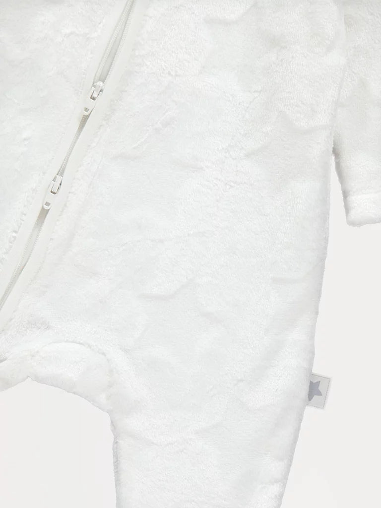 White Star Fleece Zip Fasten Sleepsuit