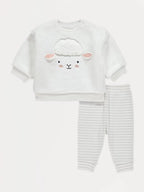 White Sheep Fleece and Leggings Outfit