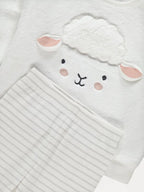 White Sheep Fleece and Leggings Outfit
