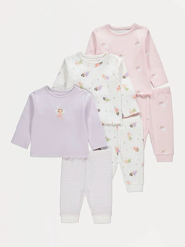 Pastel Fairy Pyjamas 3 Pack