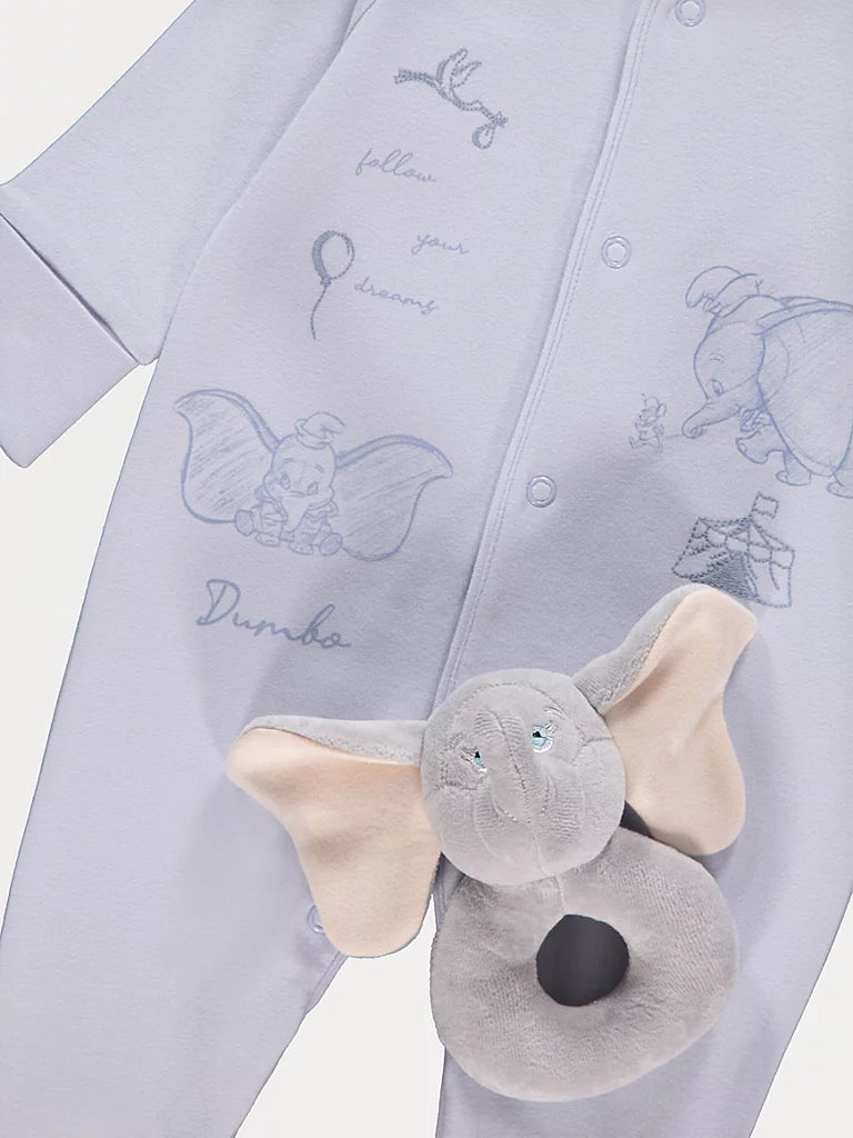 Disney Dumbo Blue Sleepsuit with Toy
