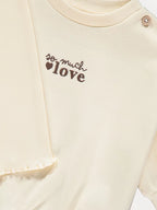 Cream So Much Love Sweatshirt and Ribbed Leggings Set