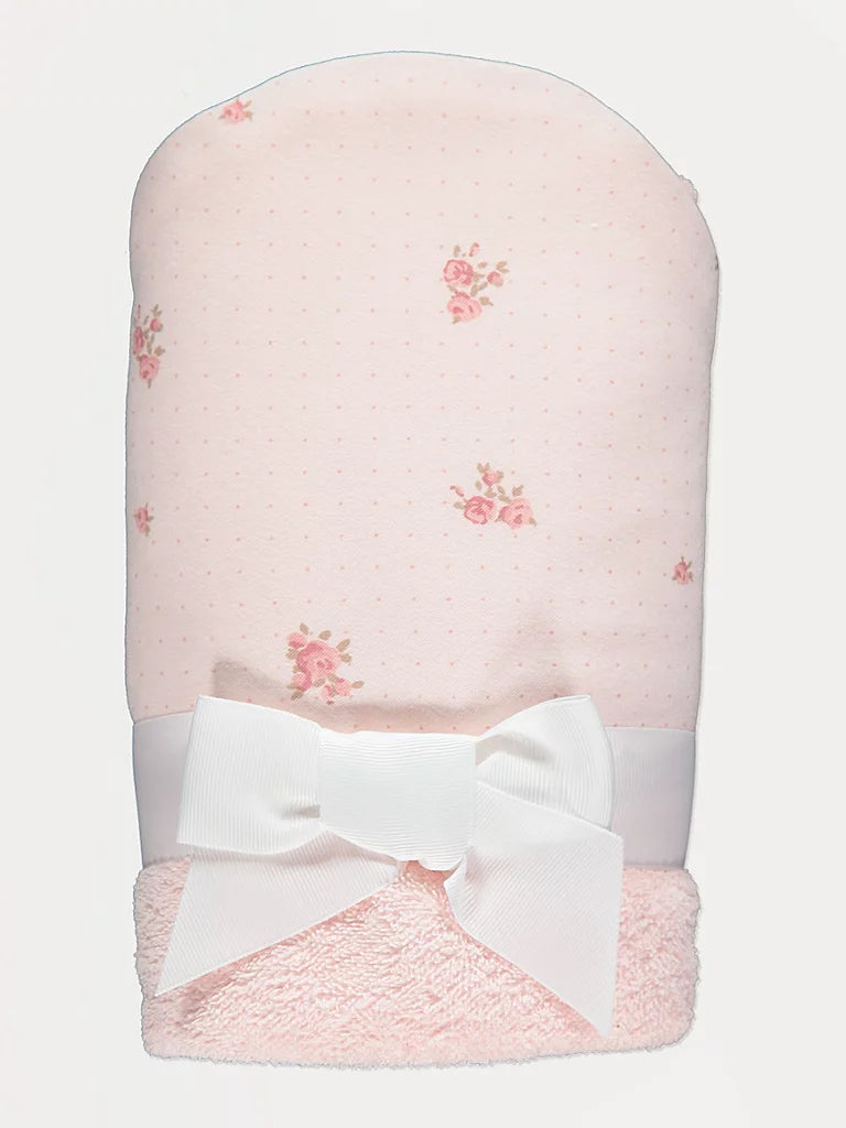 Pink Floral New Born Hooded Towel