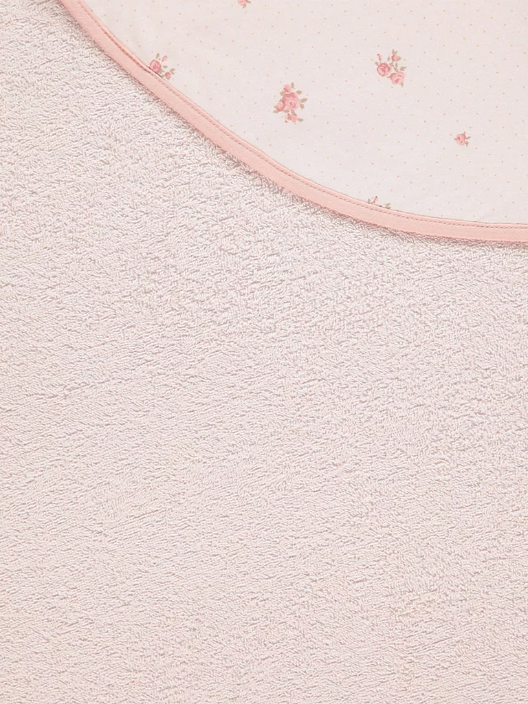 Pink Floral New Born Hooded Towel