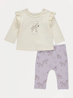 Zebra Smile Long Sleeve Top and Leggings Outfit
