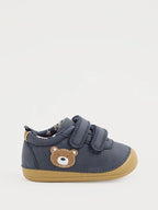 Pre Walkers Navy Bear Double Strap Shoes
