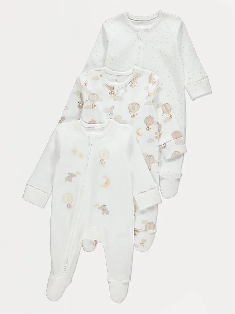 Set od 3 Spilhozne - Balloon Embroidered Zip