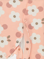 Set od 3 Spilhozne - Pink Floral Spot Sleepsuits 3 Pack