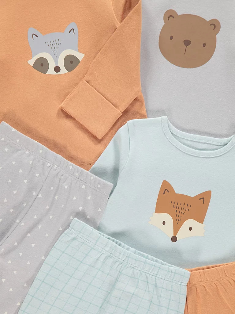 Animal Head Pyjamas 3 Pack