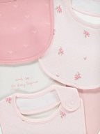 Set od 5 portikli - Pink Floral