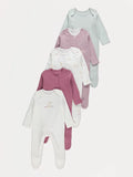Set od 3 Spilhozne - Bunny Striped Sleepsuits 5 Pack